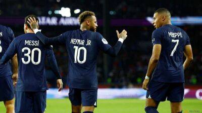 Lionel Messi - Paris St Germain - Christophe Galtier - Olympique De-Marseille - Soccer-PSG changed system to get best out of Messi, Mbappe and Neymar says Galtier - channelnewsasia.com - Israel