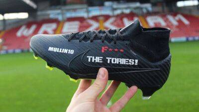 Wrexham ban Paul Mullin's 'offensive boots'