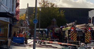 Multiple fire crews tackling blaze at Cardiff city centre Greggs - live updates