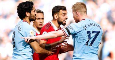 Kevin De Bruyne's ruthless message to Bruno Fernandes and more moments missed from Man City vs Manchester United