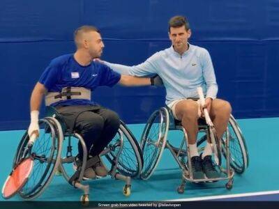 Watch: Novak Djokovic Plays Wheelchair Tennis In Tel Aviv