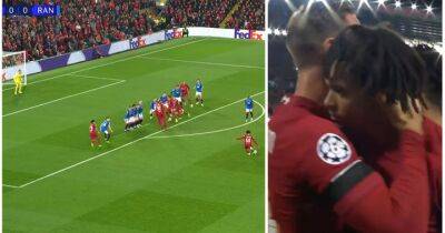 Trent Alexander-Arnold: Liverpool star scores beautiful free-kick vs Rangers