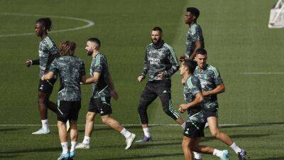 Benzema, Modric and Hazard train with Real Madrid ahead of Champions League - in pictures