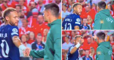 PSG's Neymar had awkward handshake with official after 1-1 draw vs Benfica
