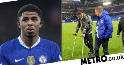 Chelsea defender Wesley Fofana speaks out on injury after leaving Stamford Bridge on crutches