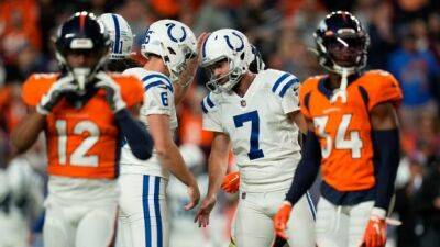 Colts grind out ugly OT win over Broncos in touchdown-less game