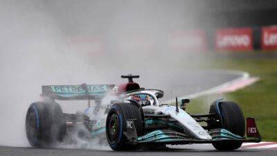 Mercedes pair Russell and Hamilton edge Verstappen in wet Japanese GP second practice
