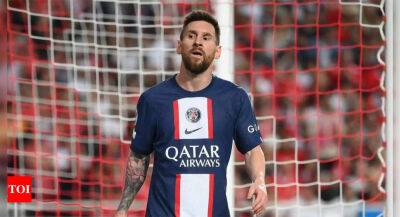 Lionel Messi - Paris St Germain - Nuno Mendes - Christophe Galtier - Hugo Ekitike - Presnel Kimpembe - Olympique De-Marseille - Lionel Messi out of PSG trip to Reims with minor calf injury - timesofindia.indiatimes.com - France -  Lisbon