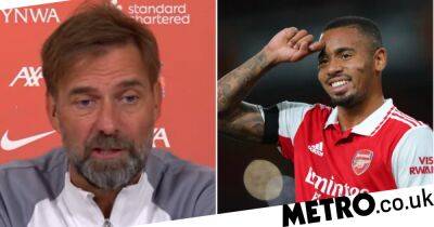Jurgen Klopp aims subtle dig at Arsenal over Gabriel Jesus transfer