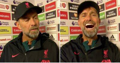 Jurgen Klopp reacts to PL title race question after Arsenal 3-2 Liverpool
