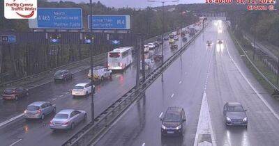 Live traffic updates as tailbacks on M4 due to flooding and crash - walesonline.co.uk