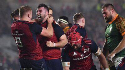 Simon Zebo - Mike Haley - Diarmuid Barron - Shane Daly - Gavin Coombes - Antoine Frisch - Munster rock the Páirc in four-try win v South Africa - rte.ie - South Africa