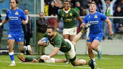 Damian Willemse - Steven Kitshoff - Malcolm Marx - Kurt Lee Arendse - Cobus Reinach - South Africa storm to one-sided win over Italy - rte.ie - France - Italy - South Africa - Ireland