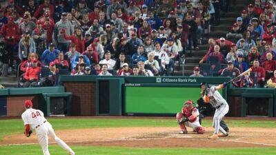 Bryce Harper - Kyle Schwarber - Baseball-Phillies pound Astros to grab 2-1 World Series lead - channelnewsasia.com -  Houston