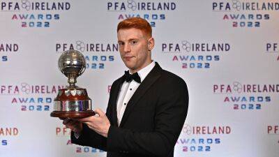 Andy Lyons - Nathan Collins - Shamrock Rovers - Stephen Bradley - Courtney Brosnan - Rory Gaffney - Colin Healy - Rory Gaffney named the PFAI Player of the Year - rte.ie - Ireland - Malta -  Cork