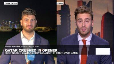 FIFA WORLD CUP 2022 UPDATE - QATAR SUFFERS EARLY DEFEAT - france24.com - Qatar - France - Usa -  Doha - Iran - county Will - county Early