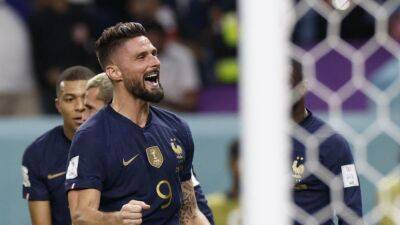 Giroud scores twice at World Cup to equal Henry's French record