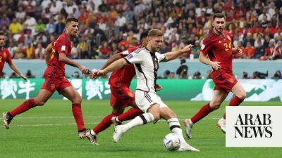 Kai Havertz - Thomas Mueller - Hansi Flick - Fullkrug strikes late to salvage Germany World Cup draw with Spain - arabnews.com - Russia - Qatar - Germany - Belgium - Spain - Brazil - Usa - Japan - Morocco - Iran - Saudi Arabia - Costa Rica