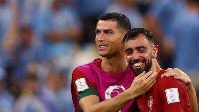 Cristiano Ronaldo - Fernando Santos - Bruno Fernandes - My first goal could have been Ronaldo's, says Portugal's Fernandes - channelnewsasia.com - Russia - Manchester - Qatar - Portugal - Brazil -  Santos - Ghana - Uruguay - South Korea
