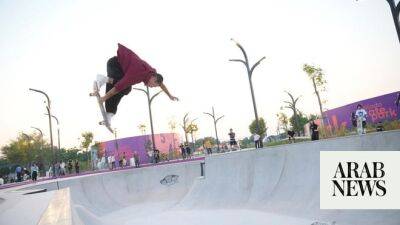 Olympic skate star helps launch Mideast’s largest park in Sharjah