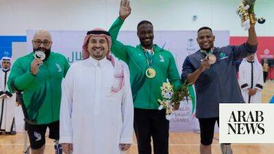 Prince Fahd bin Jalawi presents medals to Saudi Games 2022 para powerlifting champions