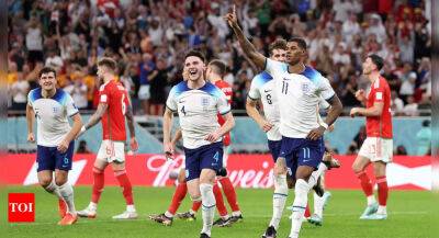 Marcus Rashford - Gareth Bale - Harry Kane - Gareth Southgate - Phil Foden - Danny Ward - FIFA World Cup: England roar into last 16 as Marcus Rashford scores twice in 3-0 Wales rout - timesofindia.indiatimes.com - Manchester - Usa - Senegal - Iran - county Ward