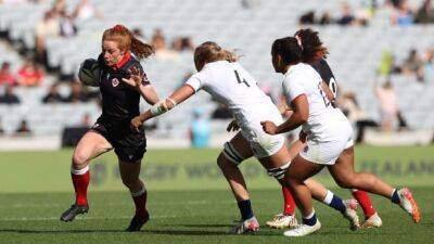 Emily Scarratt - Eden Park - Abby Dow - Canadian women push England to the limit before falling in Rugby World Cup semifinal - cbc.ca - Britain - Canada - New Zealand - county Canadian
