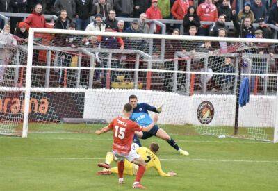 Ebbsfleet United manager Dennis Kutrieb reacts to FA Cup Second Round win over FC Halifax