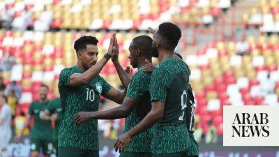 Saudi national team defeat Iceland in football friendly