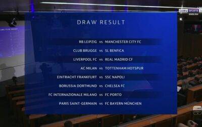 UEFA Champions League - Round of 16 Draw