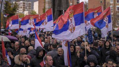 Kosovo Serbs gather in latest protest after quitting institutions