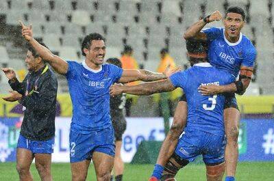 Samoa triumph in the rain at Cape Town Sevens