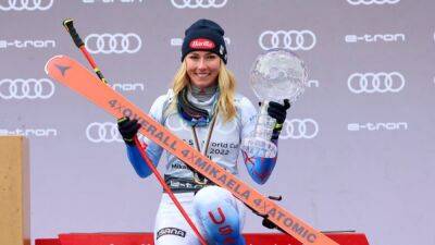 Lindsey Vonn - Sofia Goggia - Mikaela Shiffrin - Alpine skiing-Shiffrin moves closer to all-time record with super-G win - channelnewsasia.com - France - Italy - Usa