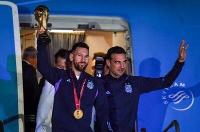 PICS | World Cup winners Argentina arrive back in Buenos Aires