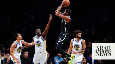 Nets break loose for 91 points in 1st half, rout Warriors