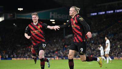 Erling Haaland on the double as Manchester City overcome battling Leeds United
