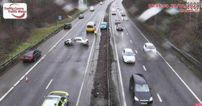 Long queues on A470 as two vehicle crash blocks road- live updates
