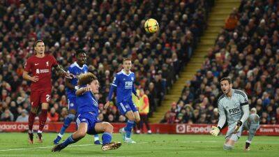 Wout Faes own-goal double gifts Liverpool win over Leicester