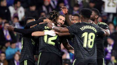 Eduardo Camavinga - Late Benzema double earns Real Madrid 2-0 win at Valladolid - channelnewsasia.com - France -  Sanchez