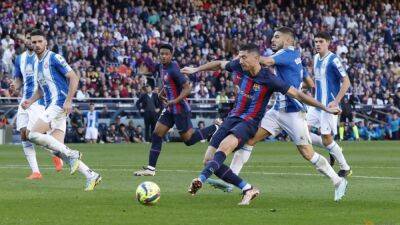 Robert Lewandowski - Marcos Alonso - Jordi Alba - Barcelona held by Espanyol in feisty affair - channelnewsasia.com