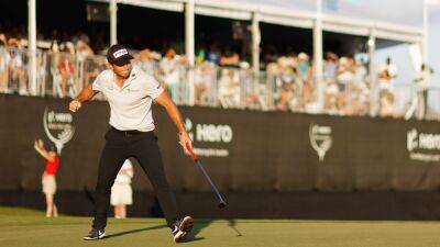Hovland holds nerve to take Hero World Challenge title