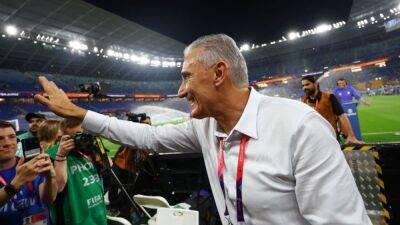 Brazil's coach says he couldn't resist a dance after goal