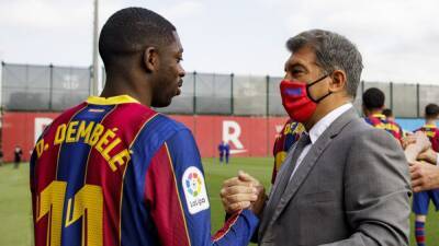 Joan Laporta - Laporta insinúa que Dembélé no jugará más en el Barça - en.as.com