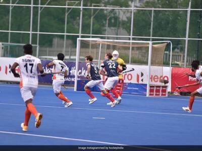 Manpreet Singh - Harmanpreet Singh - Mandeep Singh - FIH Pro League: India Begin Campaign With 5-0 Thrashing Of France - sports.ndtv.com - France - Usa - Canada -  Tokyo - India