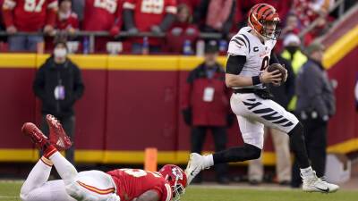 Charlie Riedel - Colin Kaepernick - Chris Jones - Joe Burrow's scrambling helps Bengals reach Super Bowl - foxnews.com - state Missouri