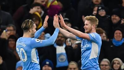 Manchester City 2-0 Brentford: Riyad Mahrez and Kevin De Bruyne on target as City open up 12-point Premier League lead