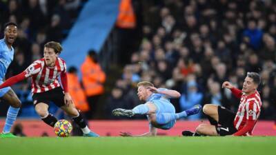 Kevin De-Bruyne - Wilfried Zaha - Philippe Coutinho - Teemu Pukki - Man City stay serene on wild night in EPL - 7news.com.au - Manchester - Brazil -  Man