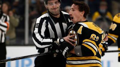 Tristan Jarry - Brad Marchand - Bruce Cassidy - Boston Bruins' Brad Marchand suspended career-high 6 games; repeat offender status cited as factor - espn.com -  Boston