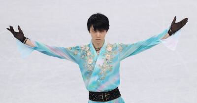 Hanyu Yuzuru's quadruple Axel challenge in Olympic free skate just falls short
