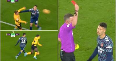 Michael Oliver - Gabriel Martinelli - Wolverhampton Wanderers - Nelson Semedo - Gabriel Martinelli: Arsenal ace picks up crazy red card vs Wolves - givemesport.com - Brazil